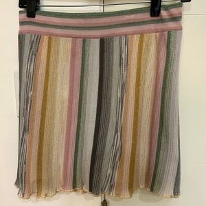 Missoni mini knit multicolor metallic skirt